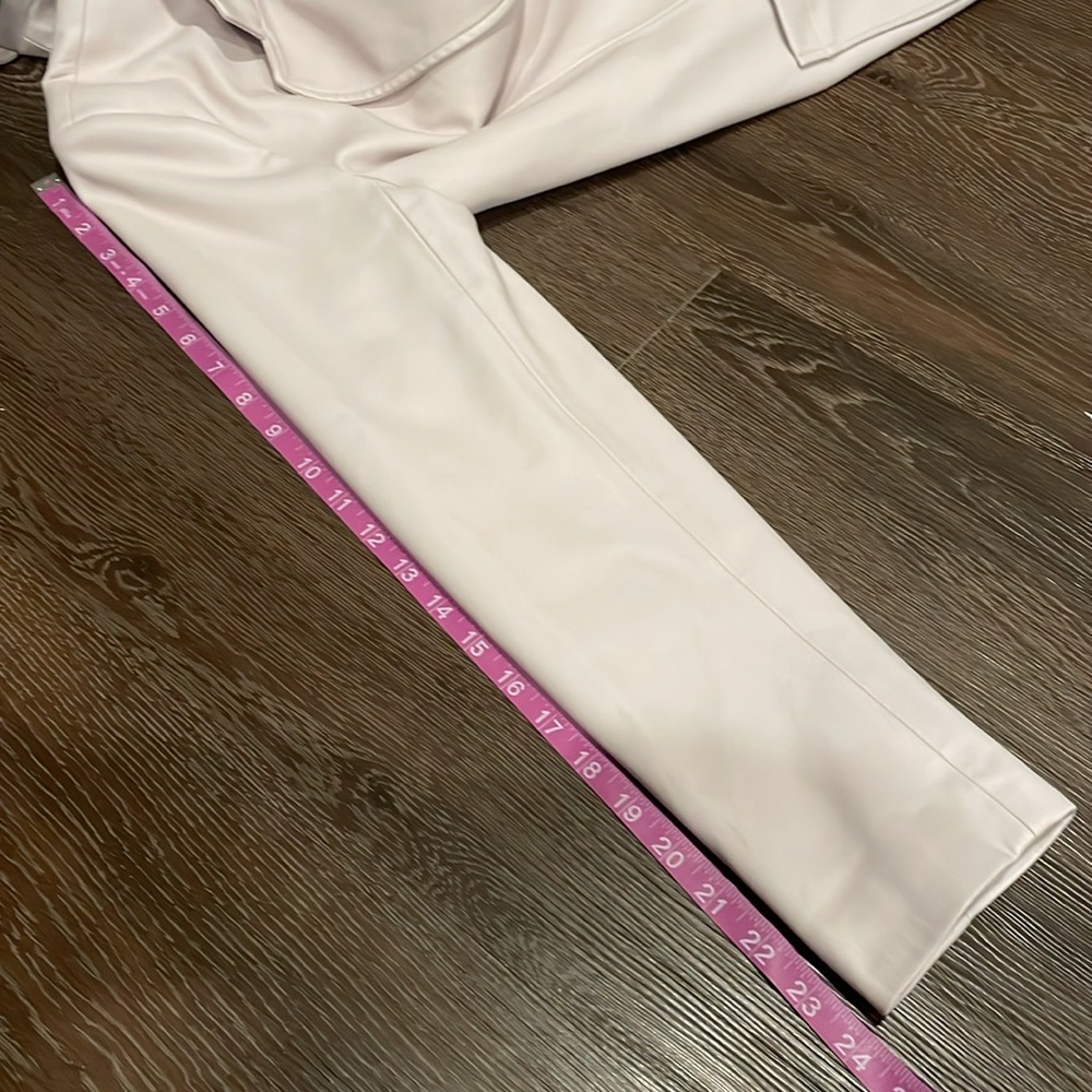 🟪NWT Anthropologie Lavender purple faux leather blazer xs - Picture 12 of 14